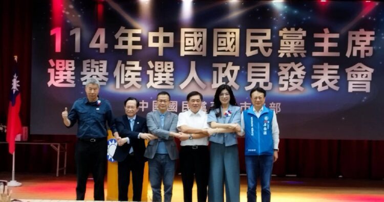 ▲中國國民黨主席選舉進入最後倒數，六名候選人於君毅正勤活動中心舉行壓軸政見發表會。（圖／記者陳立驌攝）