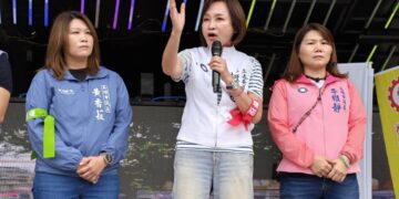 ▲五一勞動節遊行，國民黨高雄市長參選人柯志恩直指民進黨執政對勞權關注不足，並拋出政策質疑。（圖／高雄市黨部提供）