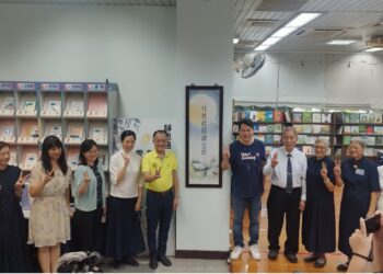 ▲高雄市立社會教育館「閱讀空間」啟用典禮，現場貴賓共同揭幕。（圖／記者陳立驌攝）
