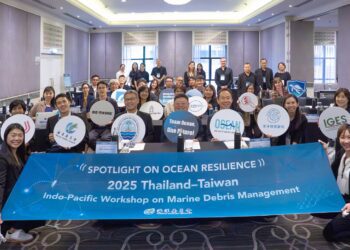 ▲2025「印太海洋臺泰韌性夥伴研習營-廢棄漁具解方」與會來賓大合照。（圖／海洋委員會提供）