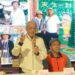 ▲左起：李松珍、蘇清江、屏東榮服處王德維處長、高雄榮家郭豫臨家主任。（圖／金馬戰友協會提供）