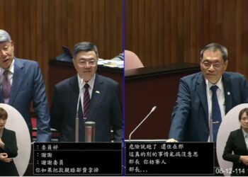 ▲經濟部長郭智輝答詢時回答「若把敦親睦鄰費拿掉，看他們還會不會支持」。（圖／翻攝自質詢畫面）