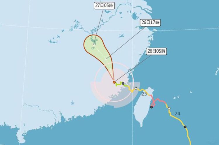 ▲凱米輕颱路徑預報。(圖／取自中央氣象署網站)