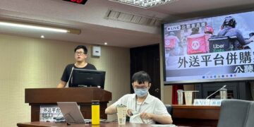 ▲全國外送產業工會理事長陳昱安（左1）。(圖/全國外送產業工會提供）