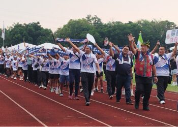 ▲「2024第一屆屏東縣原住民族運動會」，在屏東縣來義高級中學舉行開幕典禮。（圖／記者陳立驌攝）