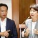 ▲台南市長初選民調進入最後時刻，這場被外界戲稱為「憲妃之戰」的黨內角力，在選戰白熱化之際全面失控。 （新聞圖片來源：立委陳亭妃臉書/立委林俊憲臉書 ）
